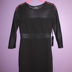 Lulu's Black Sheer Bodycon Dress